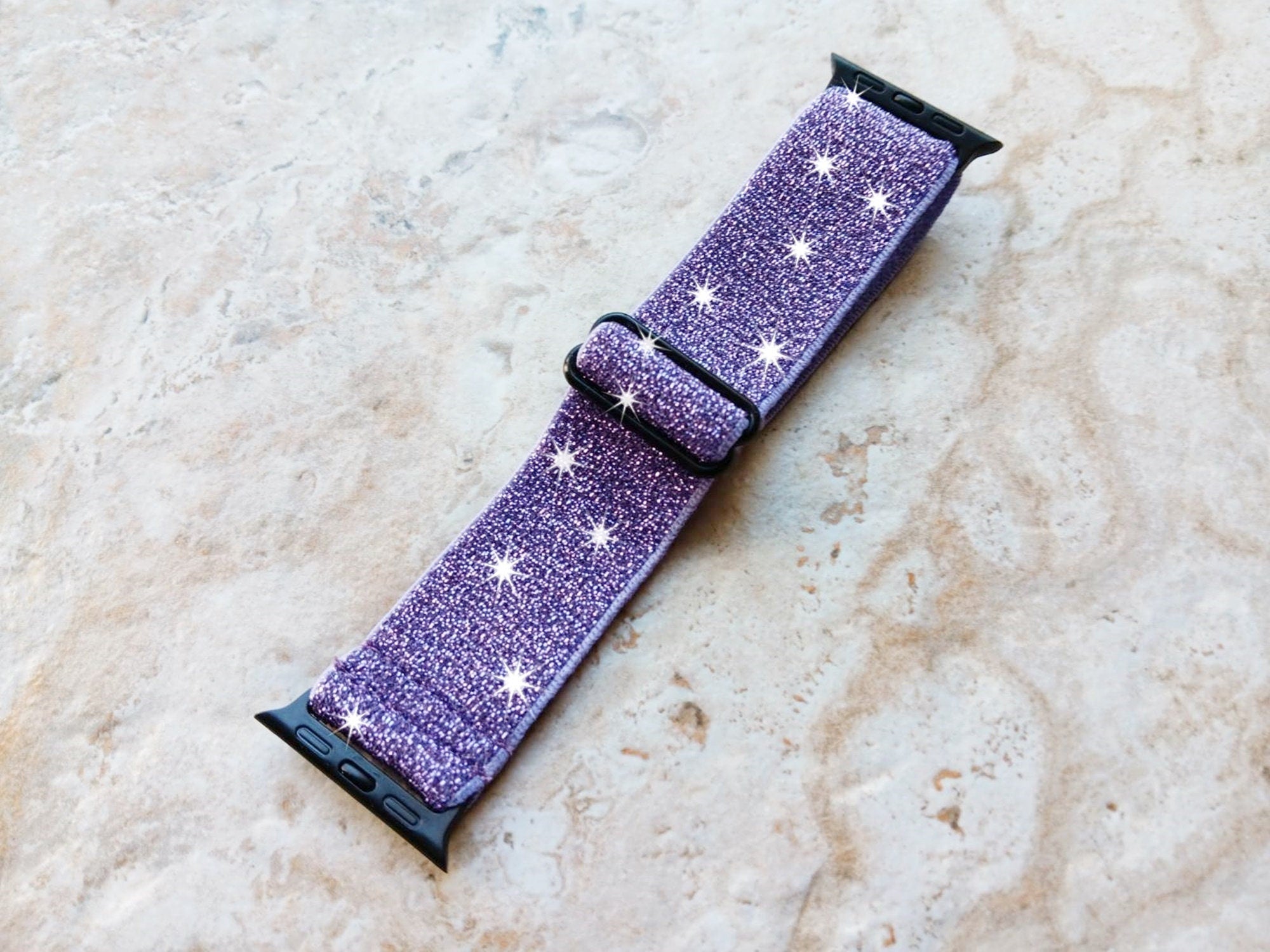 Apple Watch Sparkling Elastic Band for Ultra 2 9 8 7 SE 6 5 4 3 2 1 Series 49mm 45mm 44mm 42mm 41mm 40mm 38mm Nylon Adjustable Stretch Strap